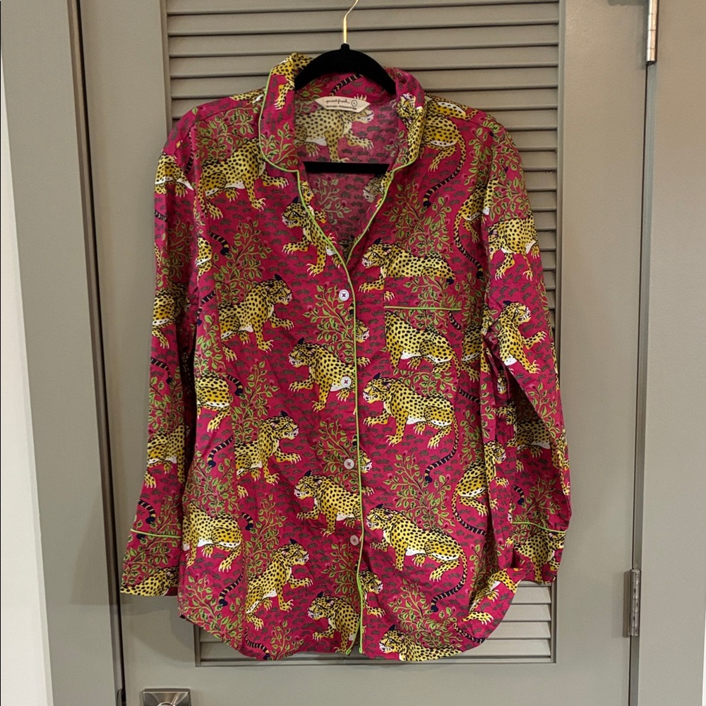 PrintFresh Pajama Top Bagheera print Organic cotton Sz L